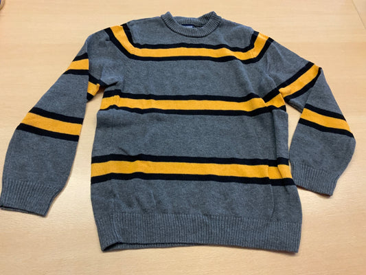  Pullover 122/128 Grau, Schwarz, Gelb