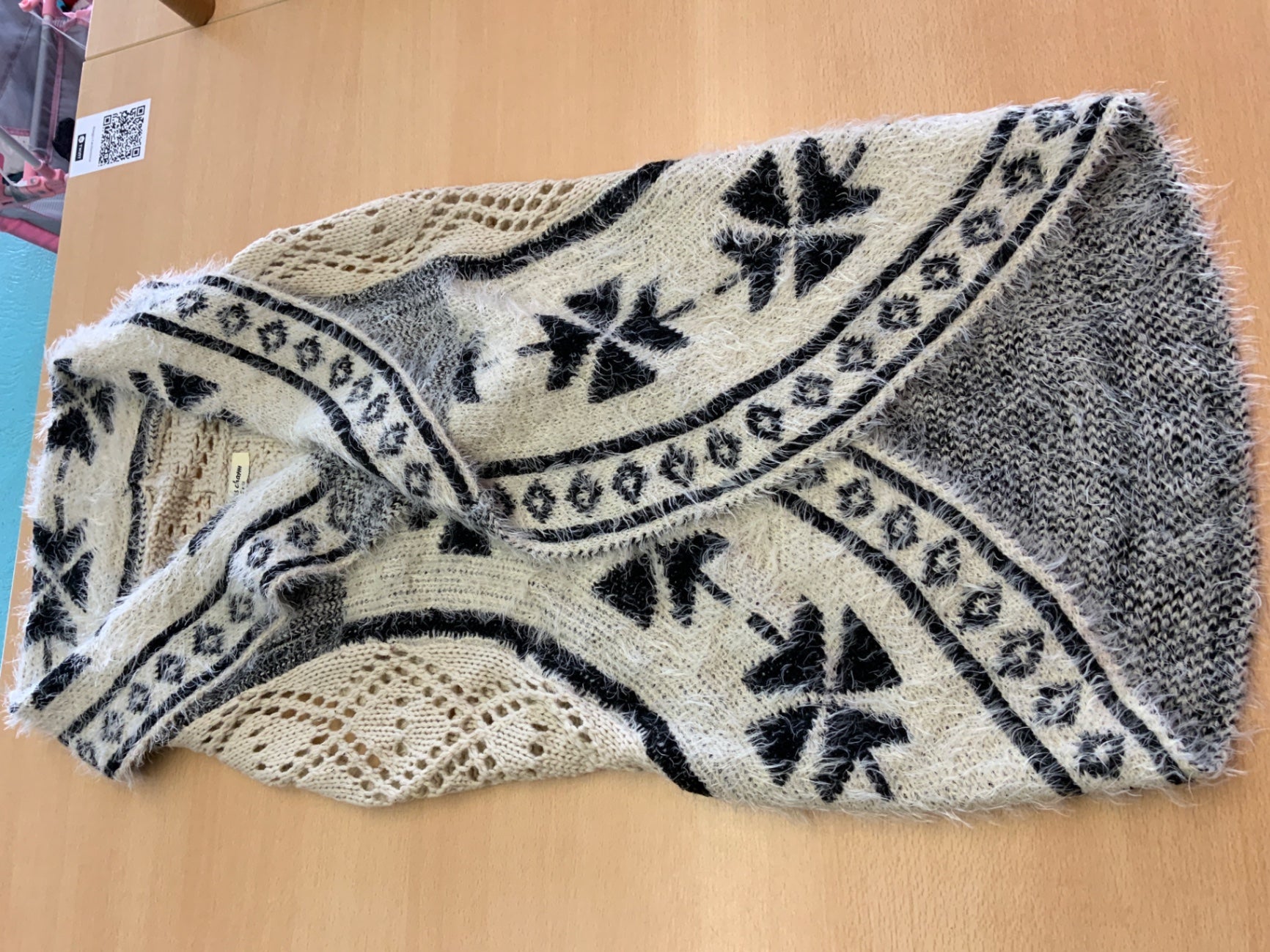 Weste S Beige und Schwarz