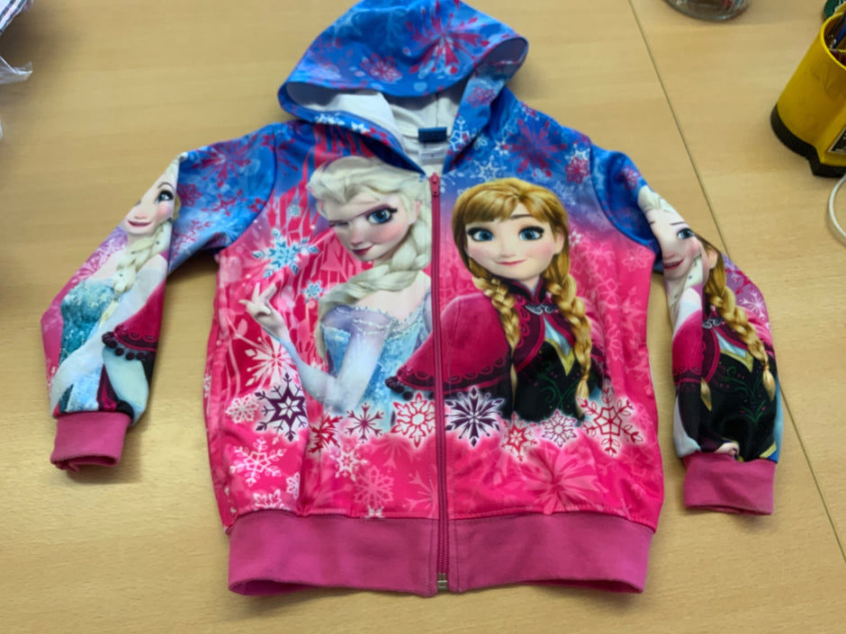 Jacke 140 Bunt mit predominantem Pink und Blau