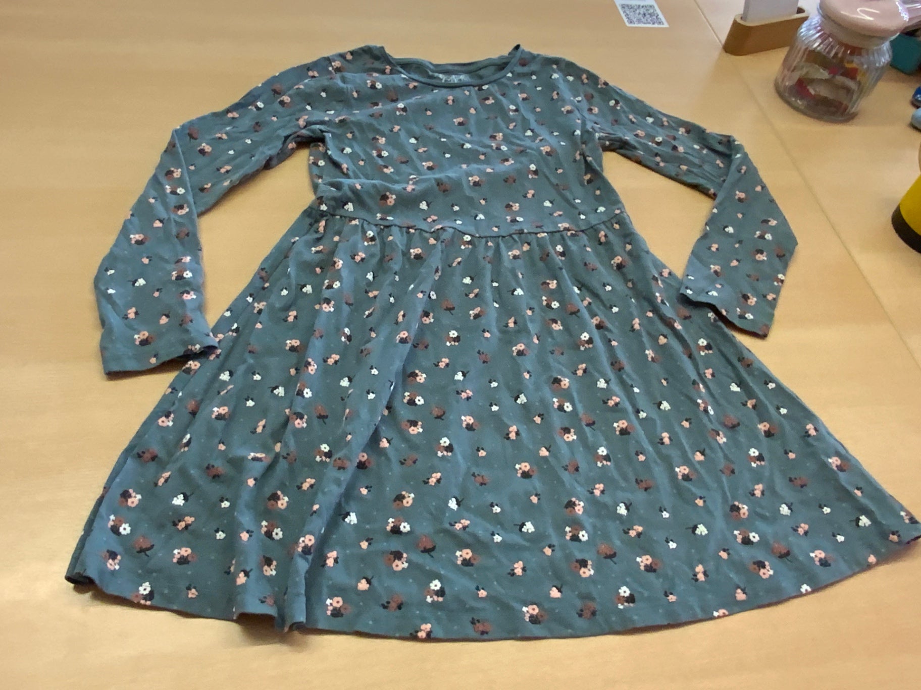 Kleid 140 Blau-Grün