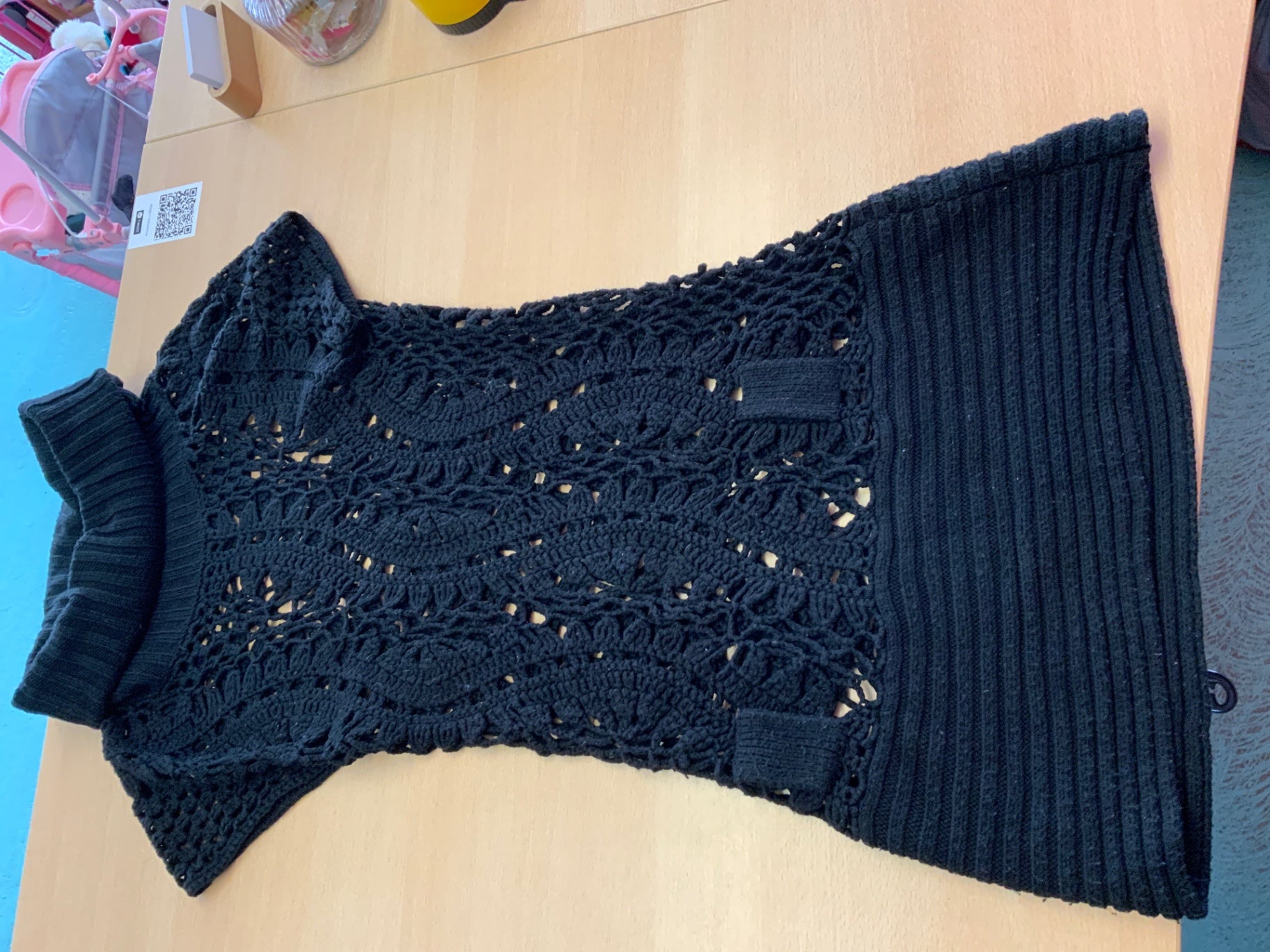 Strickkleid S Schwarz