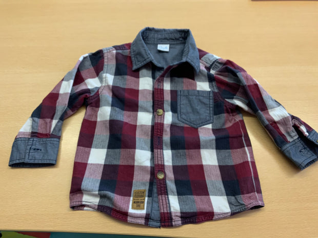  Hemd 86 Rot, Grau, Schwarz, Weiß