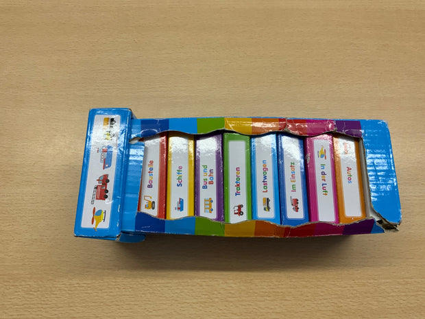 8 kleine Bücher Fahrzeuge Multicolor