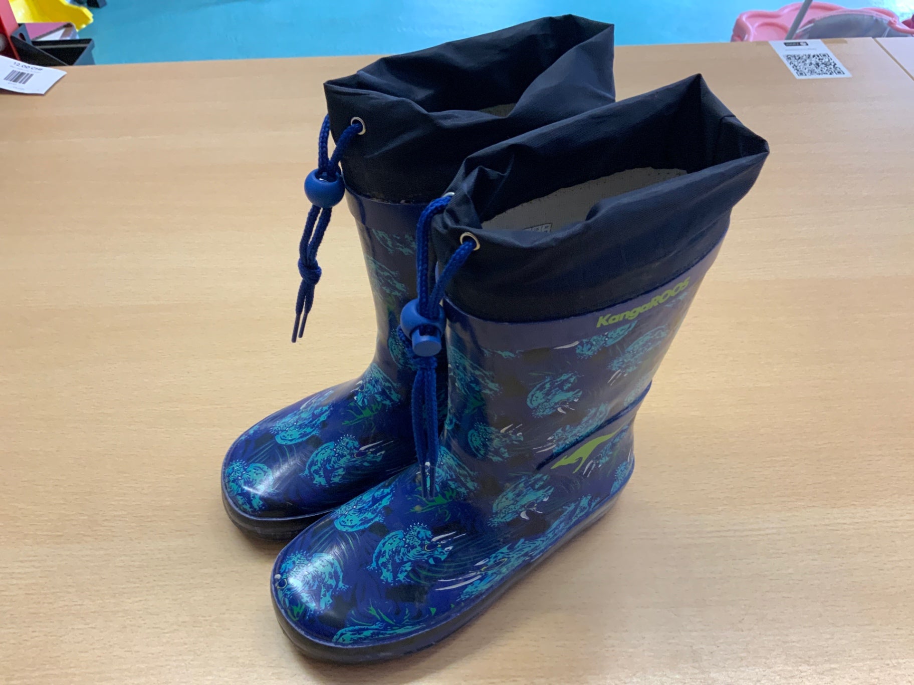 Kangaroos Gummistiefel 30 Blau mit Meeresmotiven