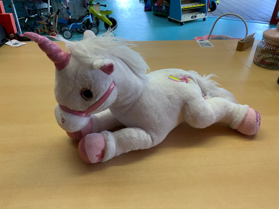  Stofftier Einhorn Weiß und Pink