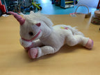  Stofftier Einhorn Weiß und Pink