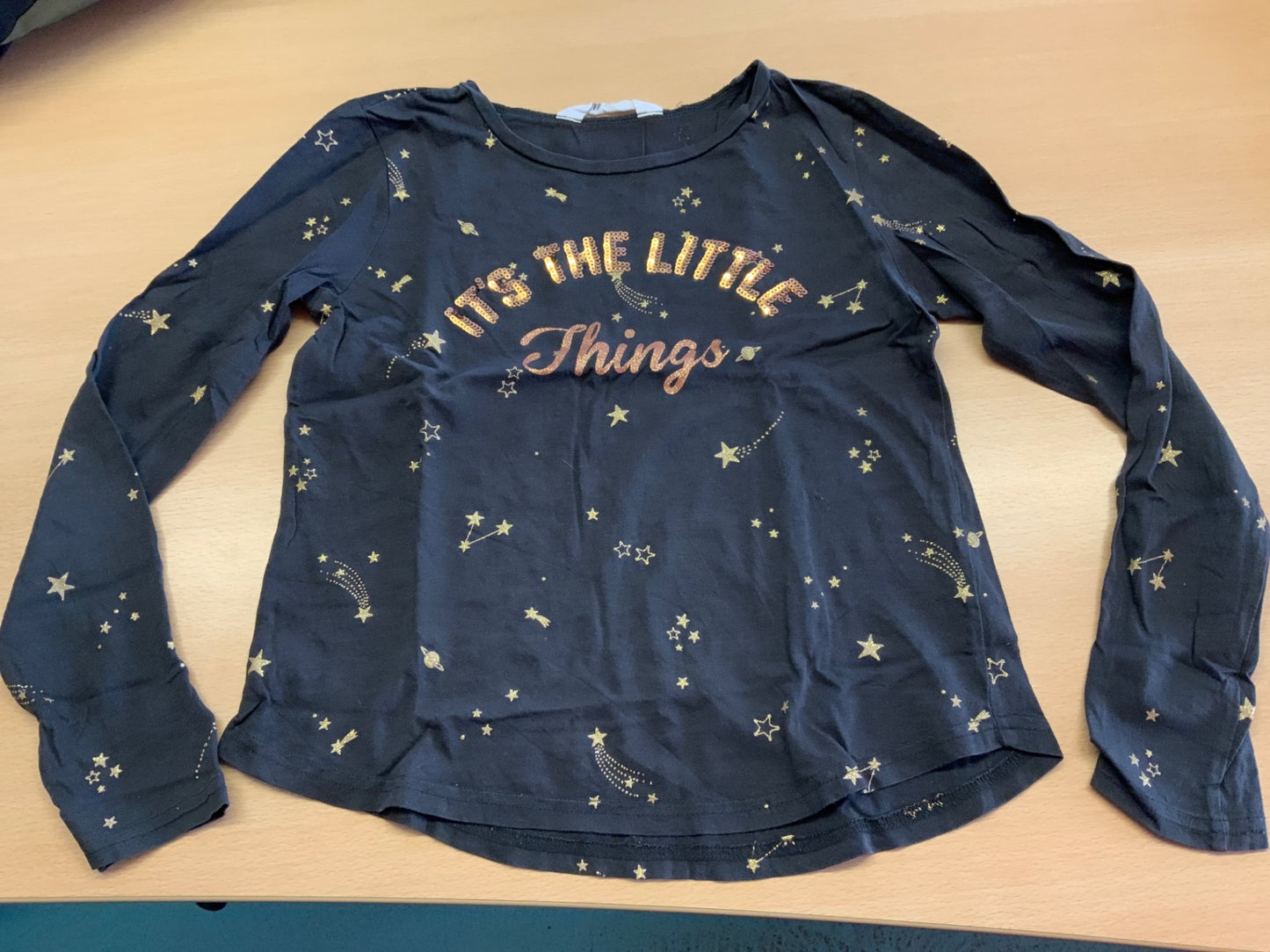 Langarmshirt 146/152 Dunkelblau