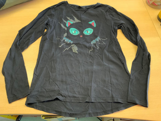 Langarmshirt 158/164 Schwarz