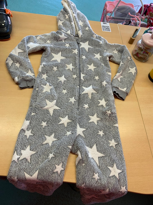 Pyjama 134/140 Grau und Weiß