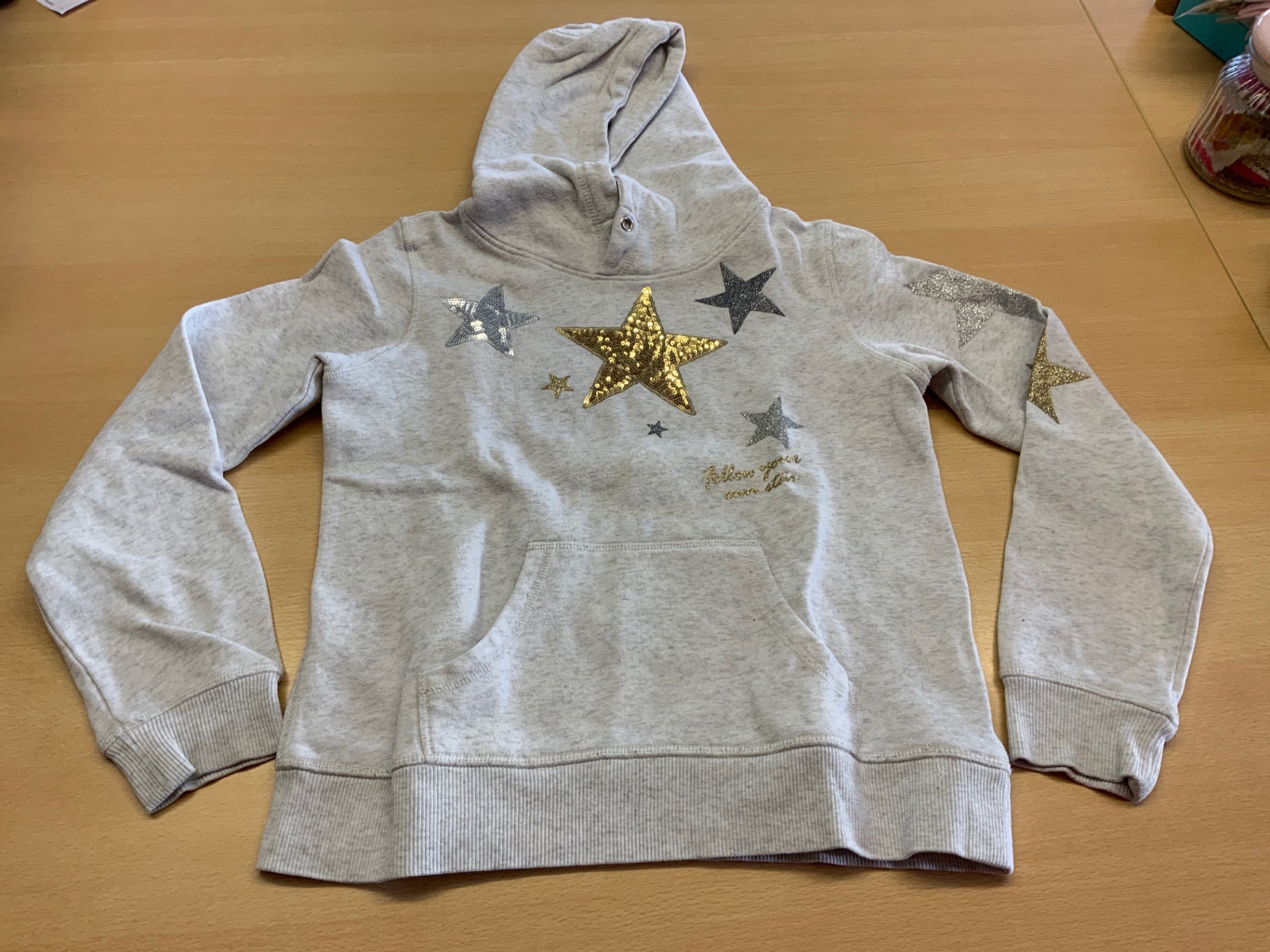  Hoodie 146/152 Grau