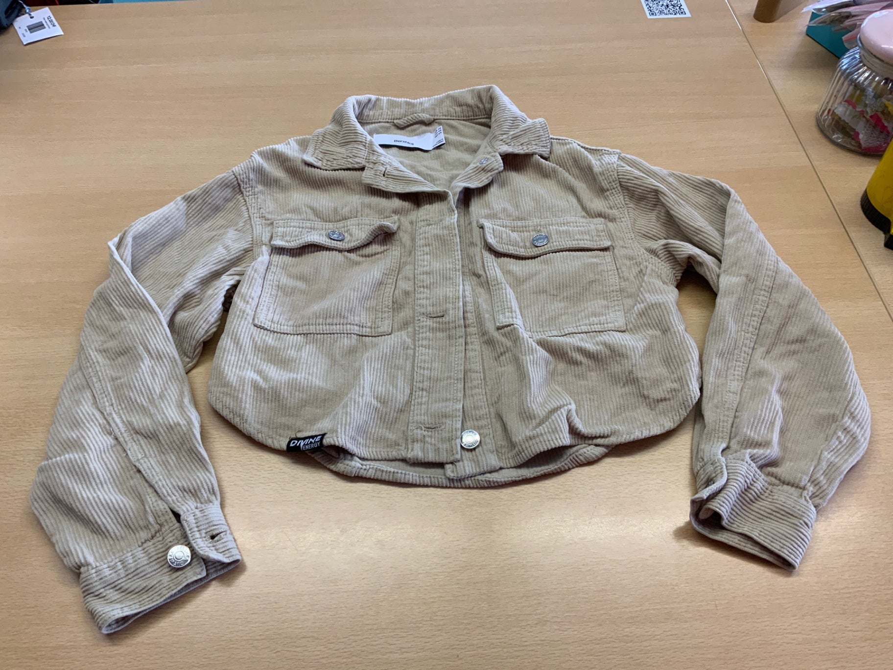 Bershka Jacke XS Beige