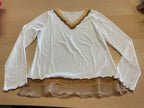 Langarmshirt S Beige