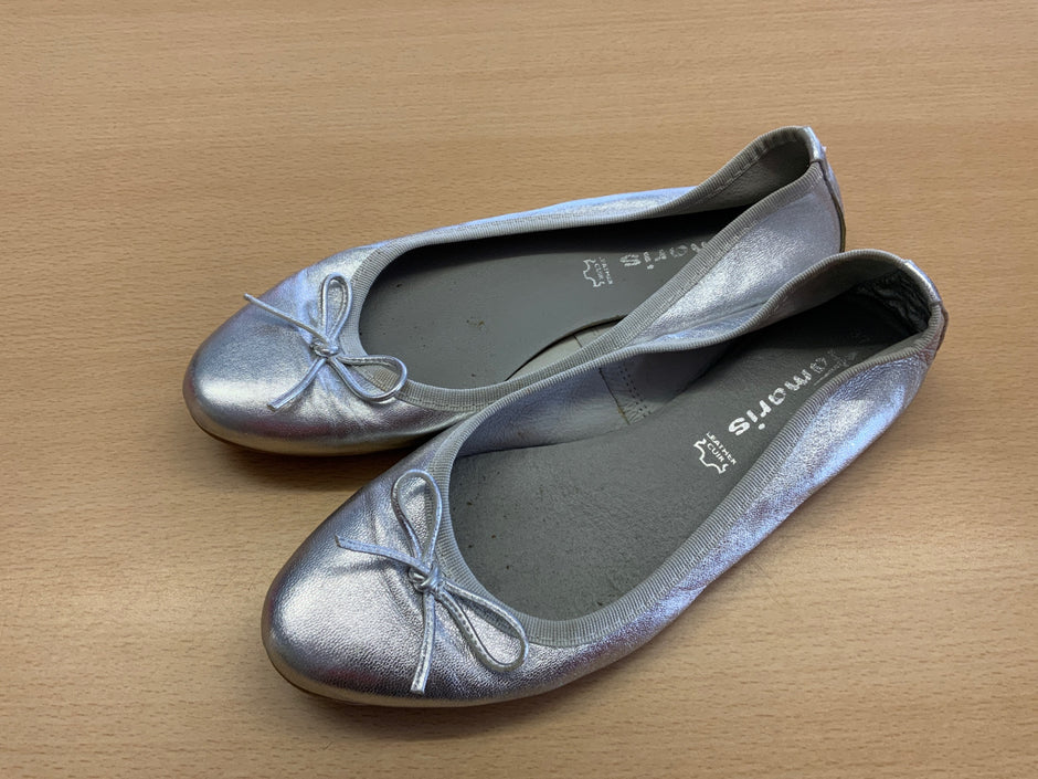 Tamaris Ballerina-Schuhe 37 Silber
