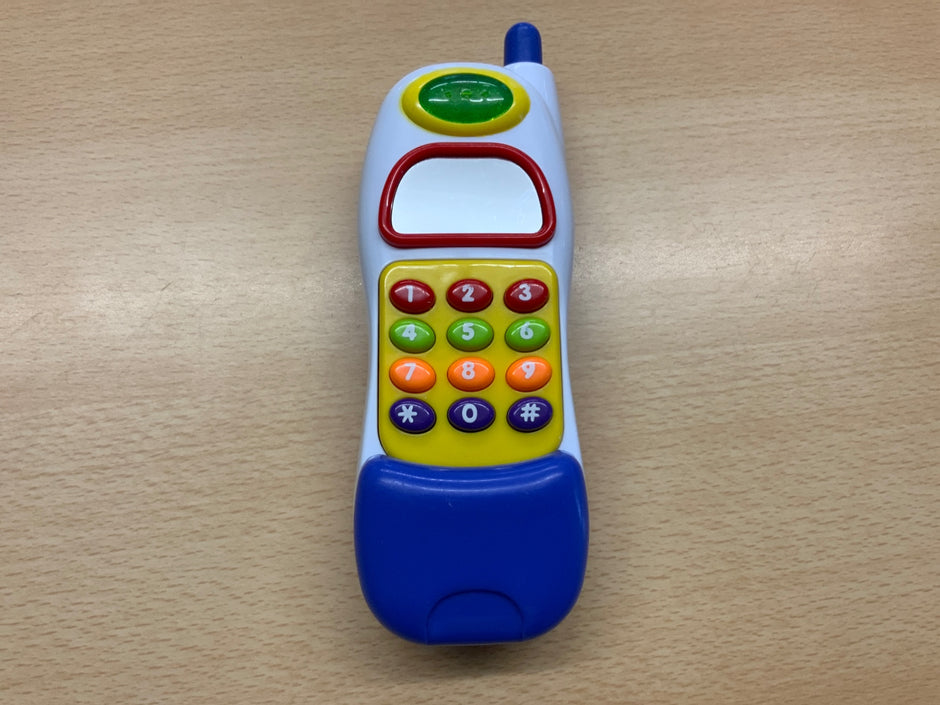 Spielzeug-Handy Bunte Farben (Rot, Grün, Orange, Lila, Blau, Weiß)