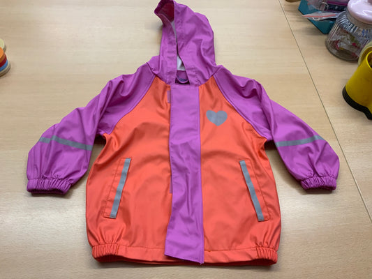 Regenjacke 86 Lila, Orange, Grau
