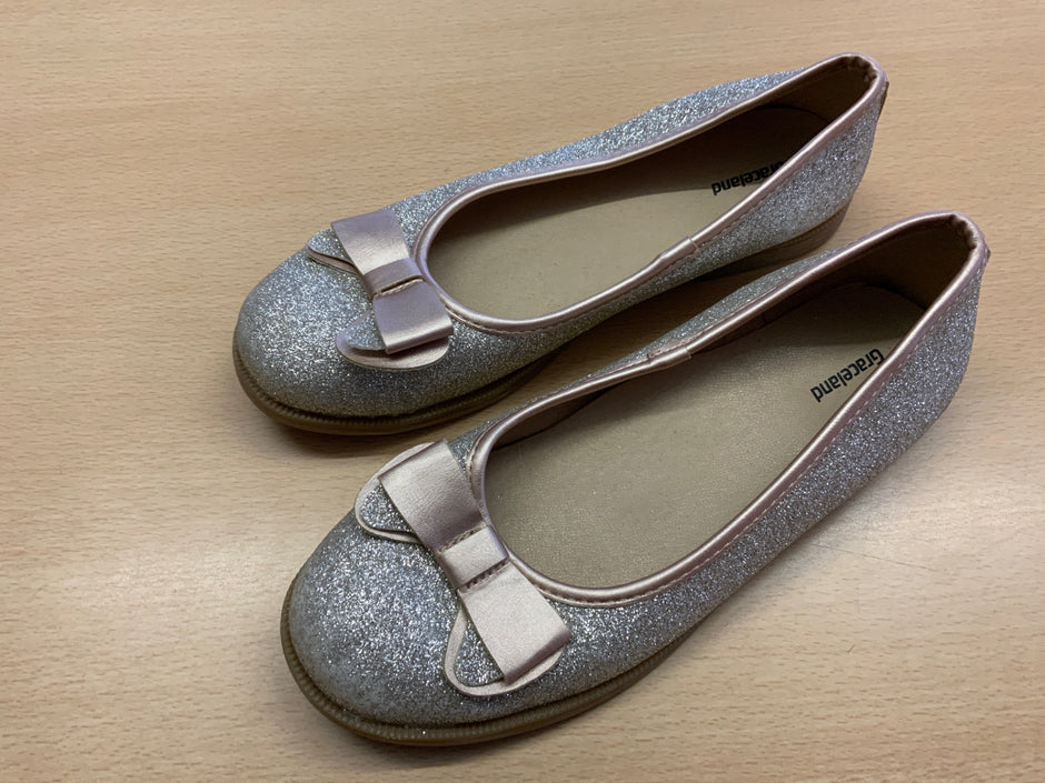Graceland Ballerina-Schuhe 34 Silber