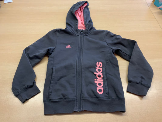 adidas Jacke 128 Grau, Rosa