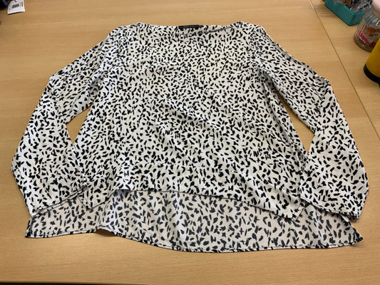 Zara Bluse 38 Weiß und Schwarz