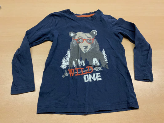 Langarmshirt 110/116 Dunkelblau