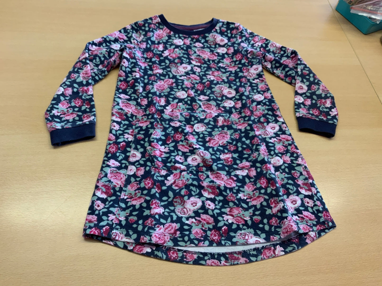 Kleid 110/116 Blau, Rosa, Grün