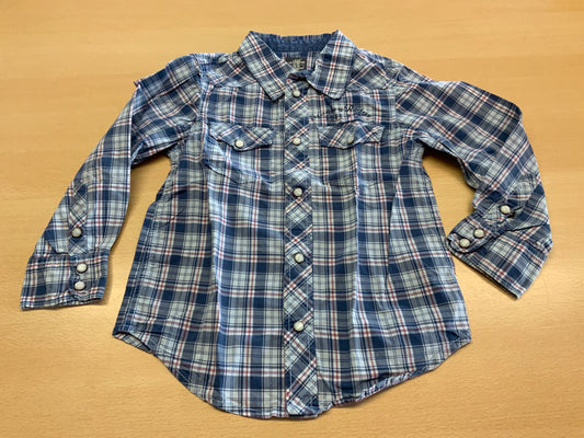 L.O.G.G. Bluse 110 Blau, Rot, Weiß