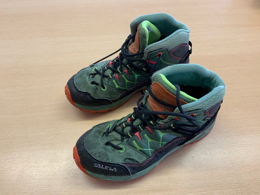 Salewa Wanderschuhe 36 Grün, Schwarz, Orange, Hellblau