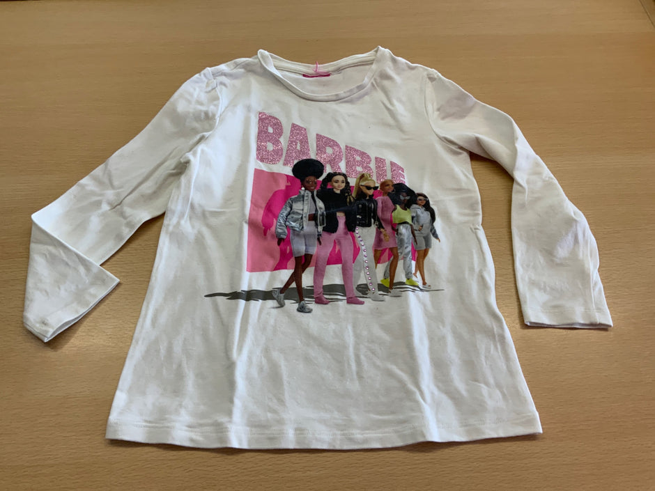 Langarmshirt 110/116 Weiß
