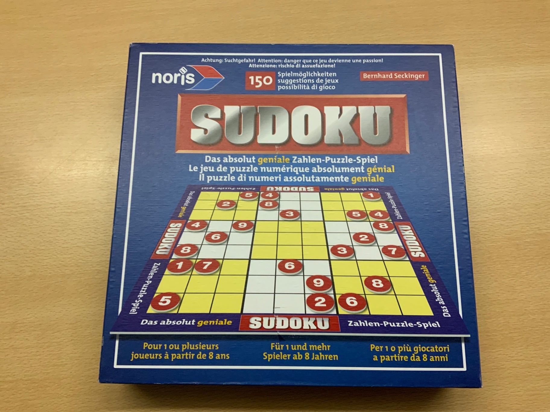 Noris Sudoku Blau, Rot, Gelb, Weiß