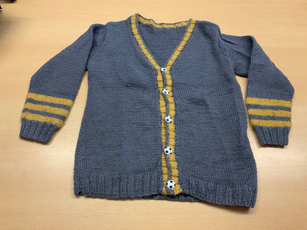  Jacke 140 Grau und Gelb