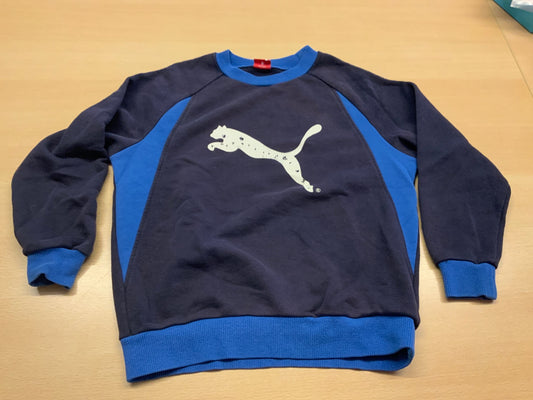 Puma Sweatshirt 128 Dunkelblau, Hellblau, Weiß