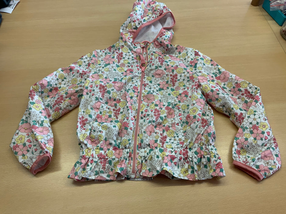  Regenjacke 128 Weiß, Rosa, Gelb, Grün
