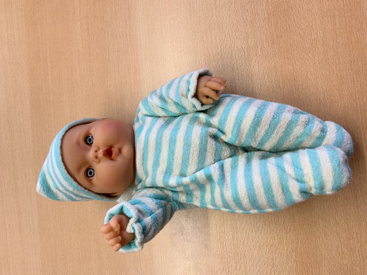 Puppe Junge Hellblau, Weiß