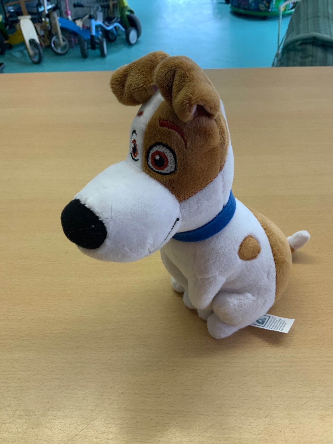 Spielzeug Hund Beige, Weiß, Blau, Schwarz