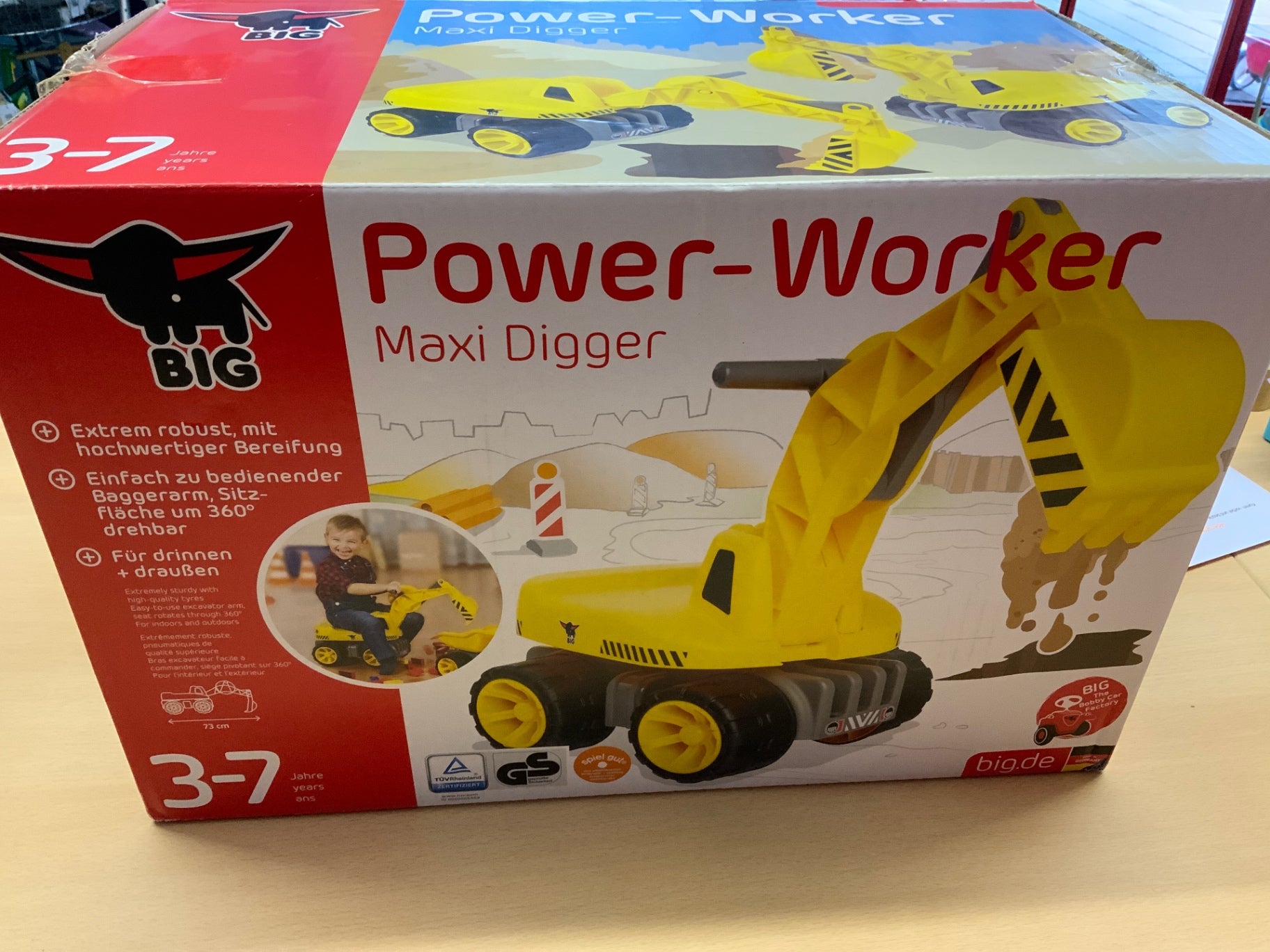 BIG Spielzeugbagger Gelb