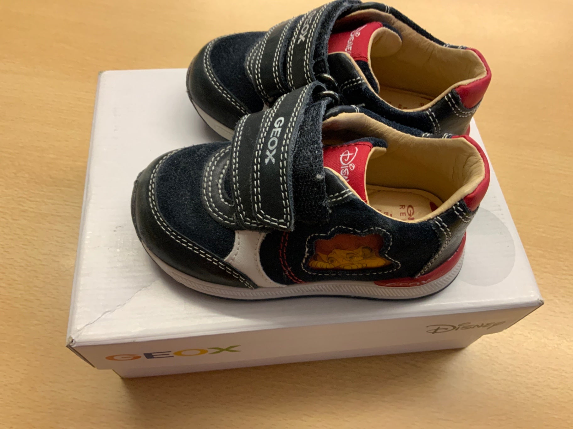 Geox Babyschuhe 21 Schwarz, Weiß, Rot