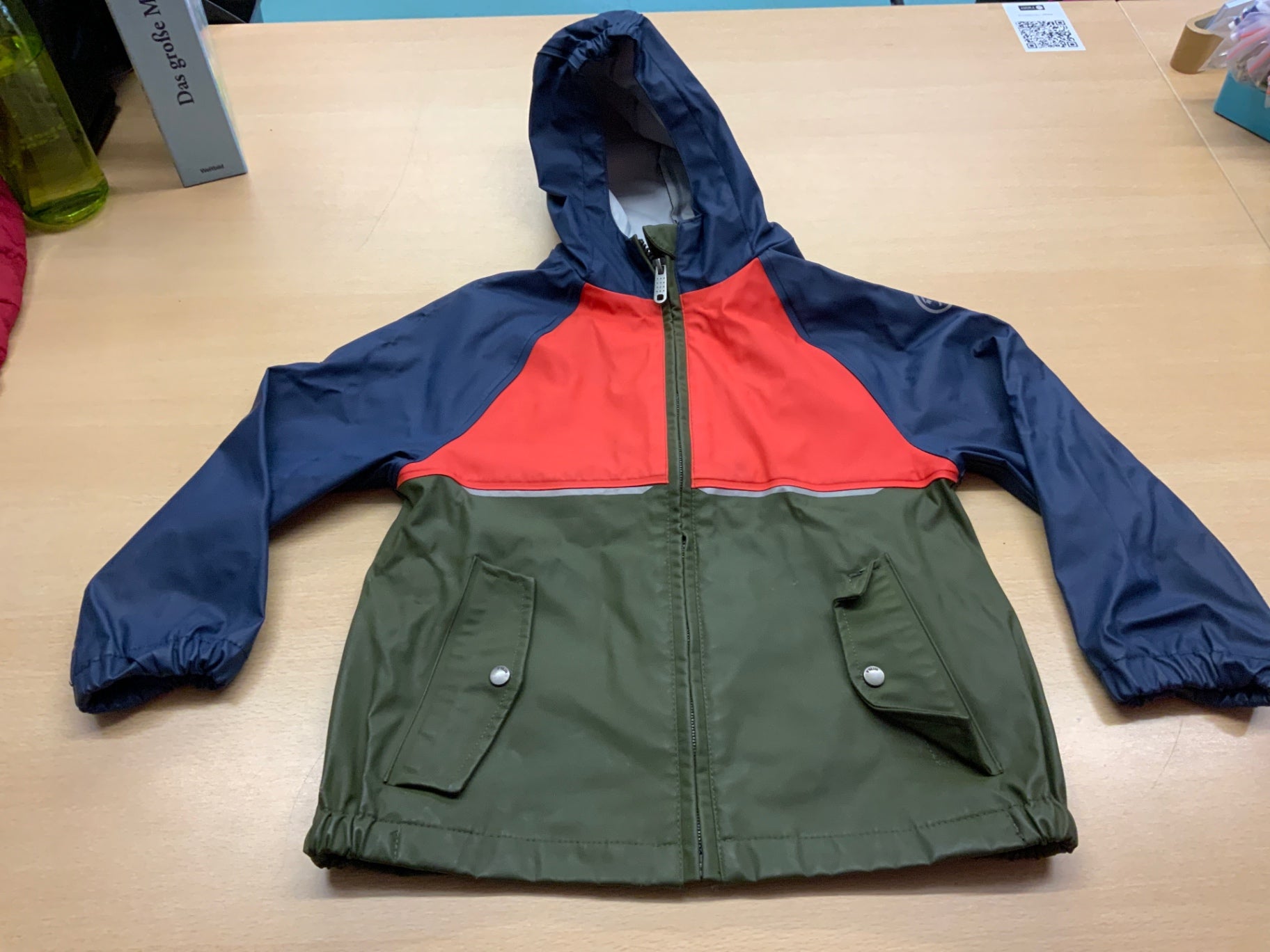 Regenjacke 116 Mehrfarbig (Blau, Rot, Grün)