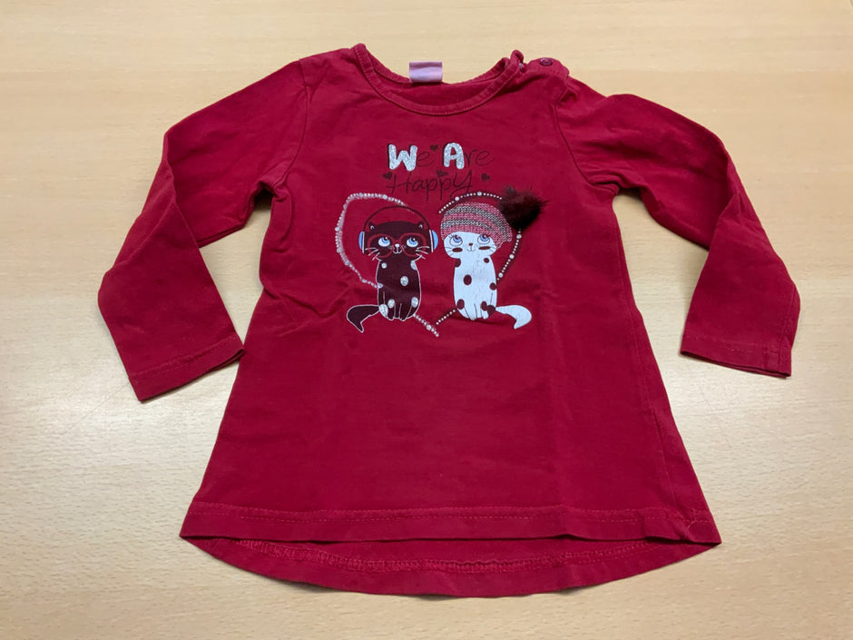 Langarmshirt 92 Rot