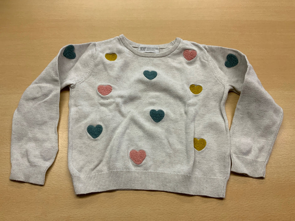 H&M Pullover 98/104 Hellgrau