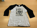 California Republic Langärmliges T-Shirt 128 Grau mit Schwarzem