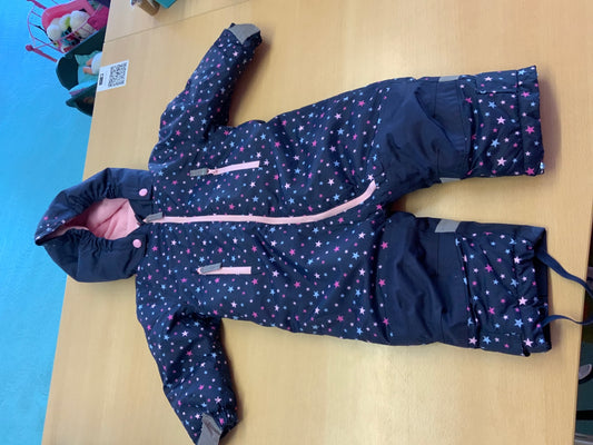 Unbekannt Winteroverall 80 Dunkelblau mit bunten Sternen