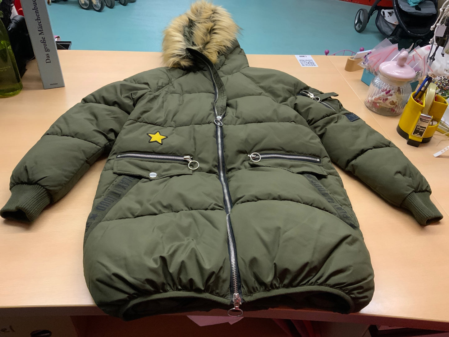  Winterjacke L Olivgrün