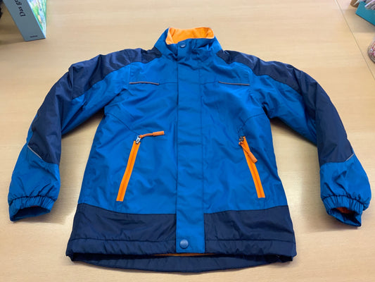 Regenjacke 128 Blau und Orange