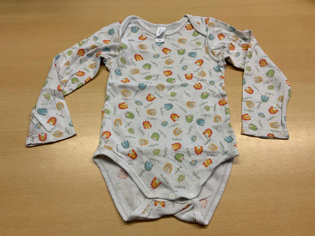  Body 104 Grau mit buntem Druck