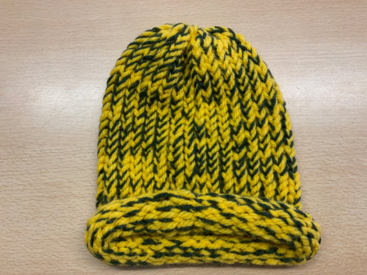 Mütze Gelb und Dunkelgrün