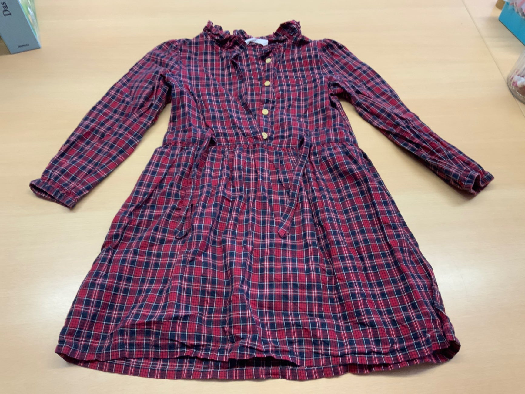 Kleid 116 Rot, Blau, Schwarz