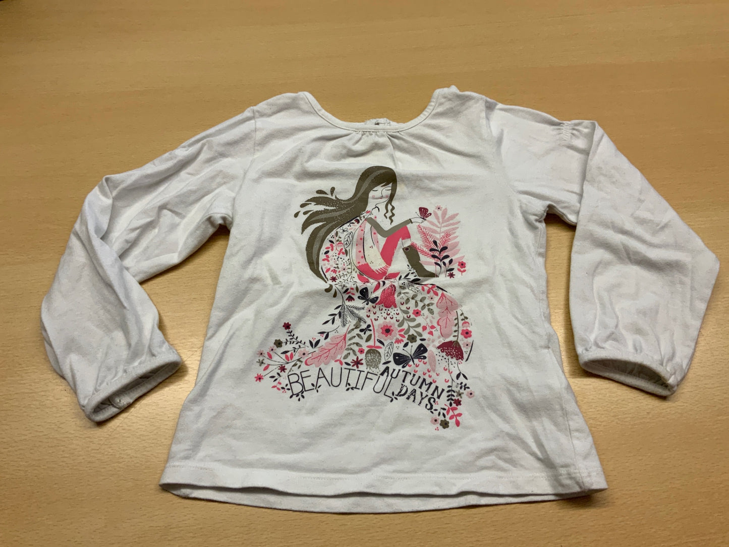 Langarmshirt 116 Weiß