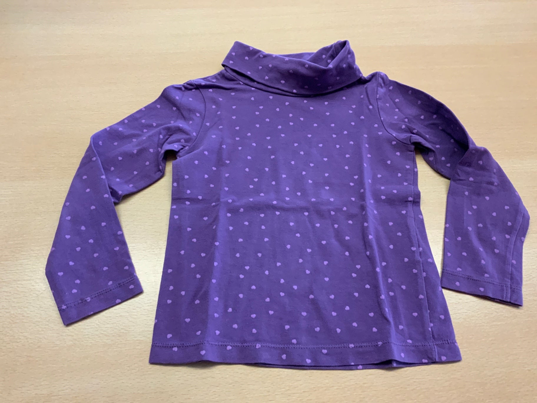 Langarmshirt 98/104 Lila