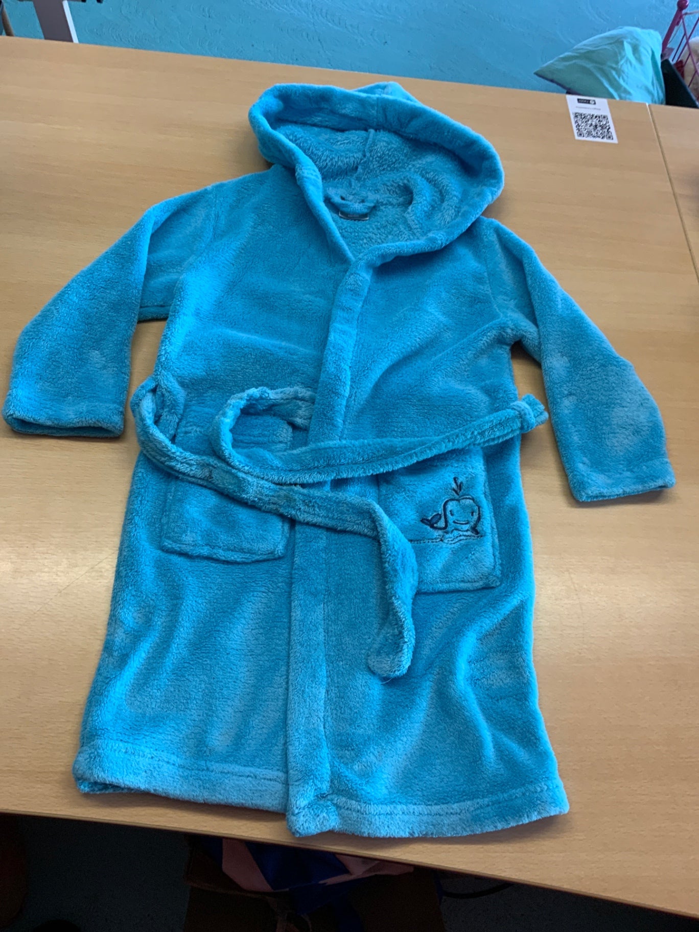 Bademantel 110/116 Blau