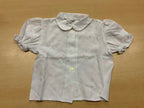 Babybluse 62 Weiß mit pastellfarbenen Blumenmuster
