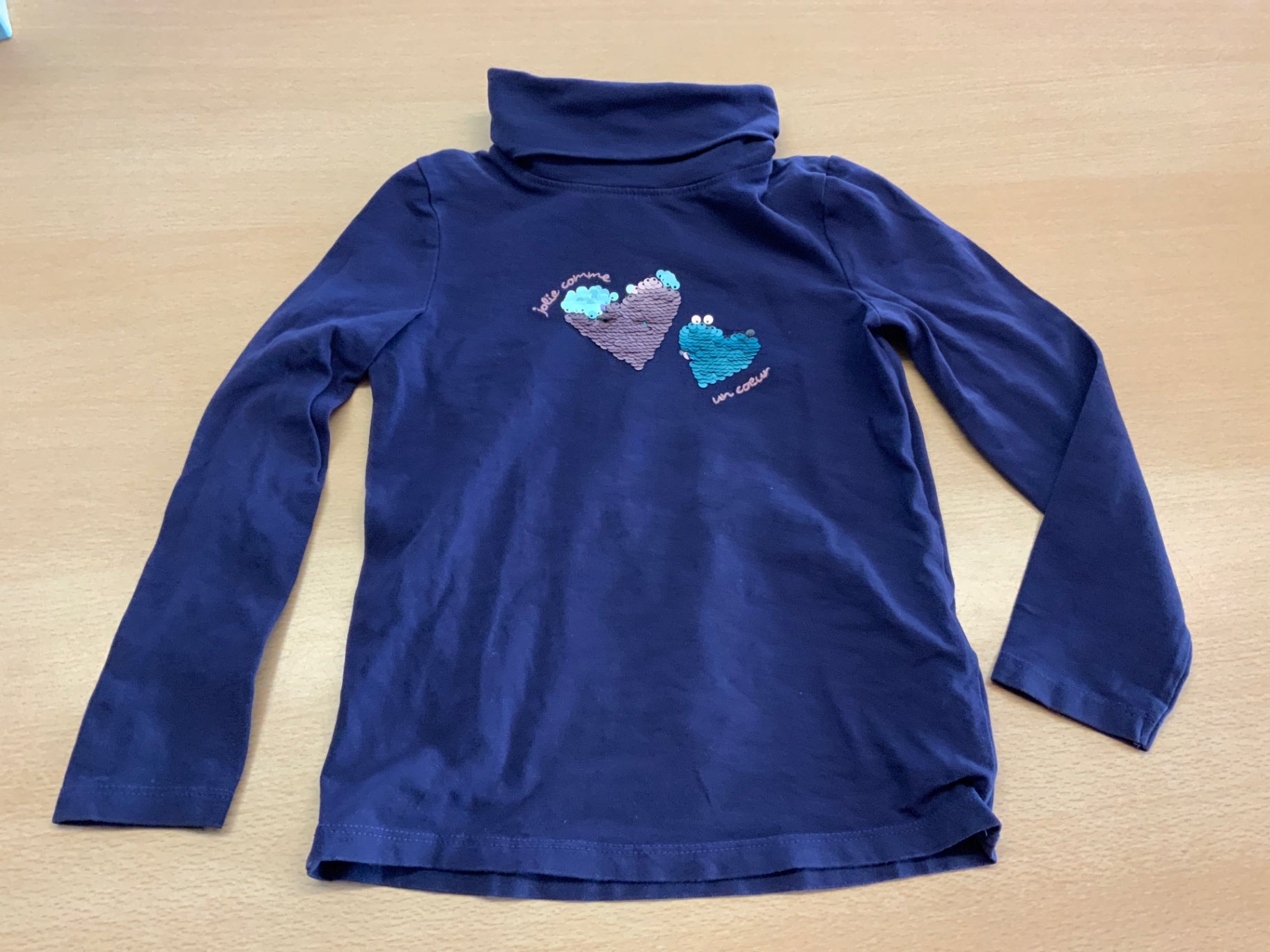Rollkragen-Pullover 116 Blau